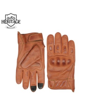 Genuine Perforated Motorcycle Leather Gloves