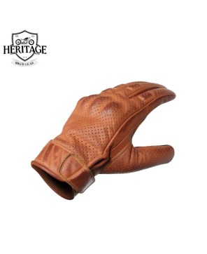 Genuine Perforated Motorcycle Leather Gloves