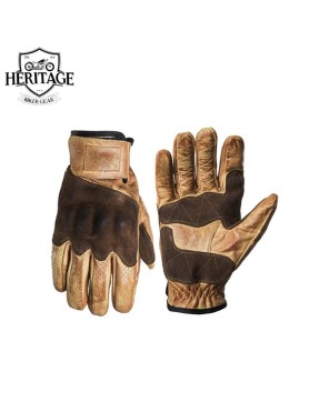 Heritage Perforated Cowhide Motorcycle Gloves