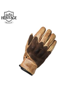 Heritage Perforated Cowhide Motorcycle Gloves