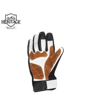 Rally Raid Gloves: Leather & Stretch Nylon