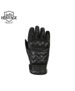 Classic Brown Tracker Leather Biker Gloves