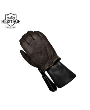 Premium Brown Leather Road Riding Gloves