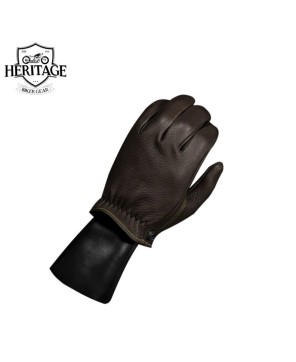 Premium Brown Leather Road Riding Gloves