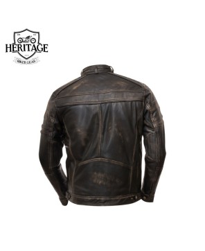 Vintage Genuine Leather Biker Jacket for Men