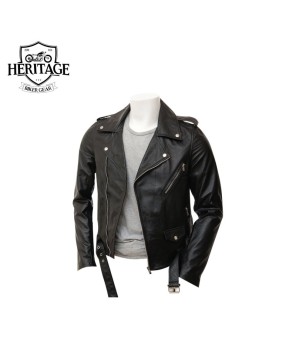 Black Iconic Leather Biker Jacket