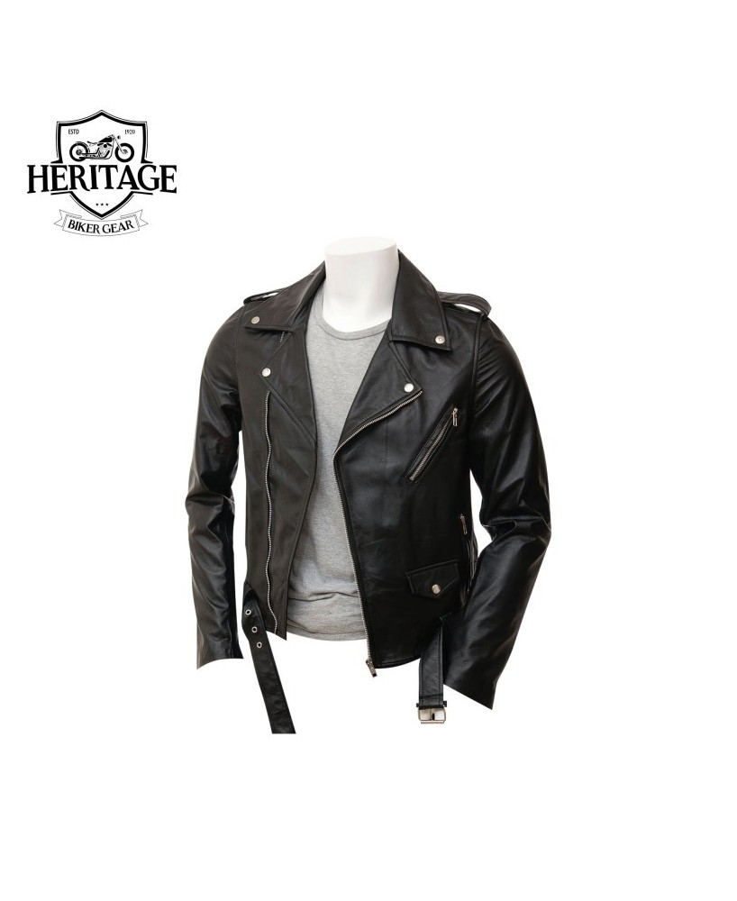 Black Iconic Leather Biker Jacket