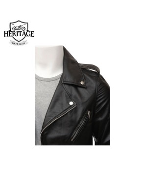 Black Iconic Leather Biker Jacket