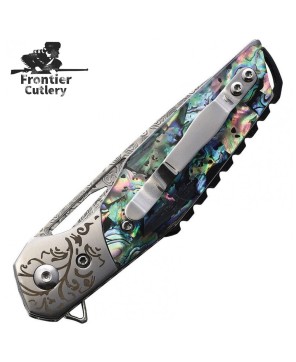 Abalone Flipper Folding Knife