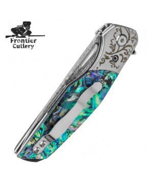 Abalone Flipper Folding Knife