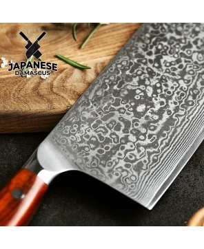 Classic Damascus Steel Serbian Cleaver