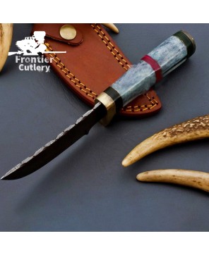 Damascus Steel Hunting Skinner Knife