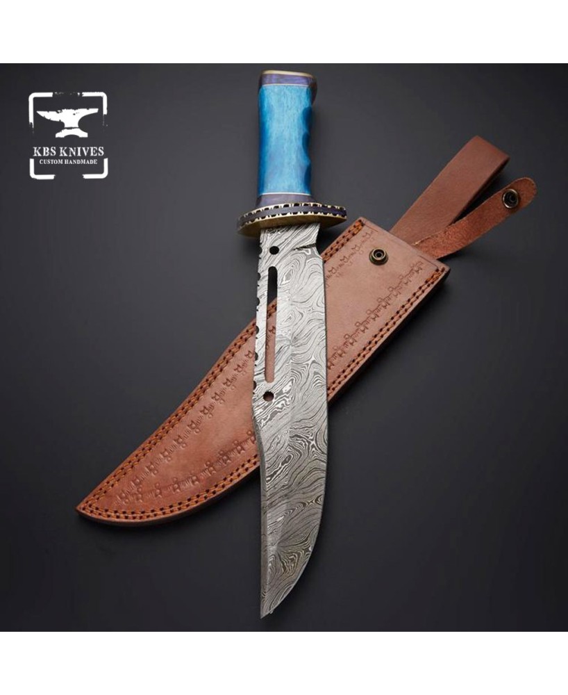 Custom Damascus Hunting Knife