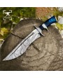 Custom Handmade Damascus Steel Bowie Knife - Exceptional Craftsmanship