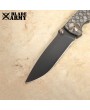 Titanium Handled Black Blade Folding Pocket Knife - Precision