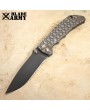 Titanium Handled Black Blade Folding Pocket Knife - Precision