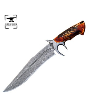 Damascus Steel Hunting Knife