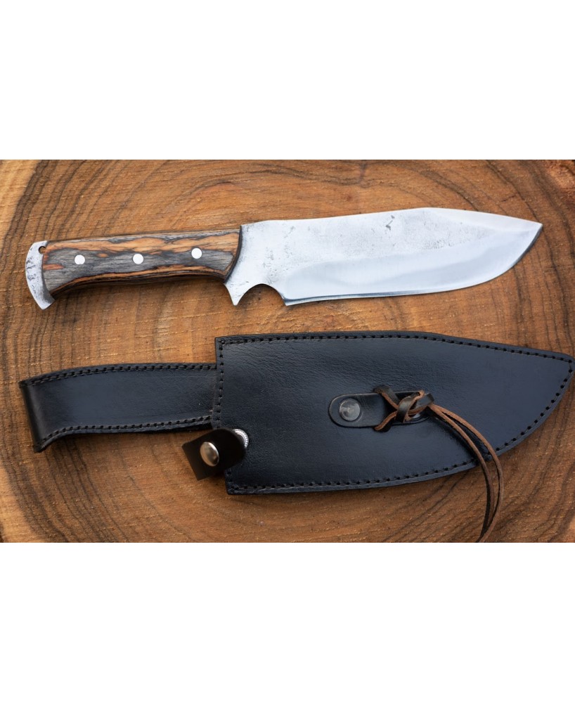 "Discover the craftsmanship of Almazan® Custom Handmade Hunting Knife. Designed for precision and durability, it's your ultimate