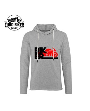 Custom Lightweight Terry Biker Hoodie - Stylish