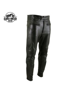 Men's Black Leather Racing Pants - X-Armor Protection