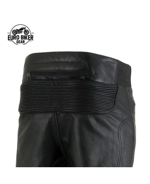 Men's Black Leather Racing Pants - X-Armor Protection