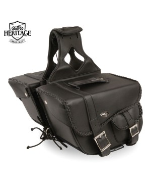 Performance Black Braided PVC Saddlebag