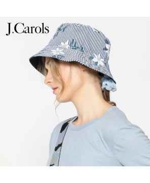 Stay Stylish Outdoors with Our Flower Stripe Bucket Hat