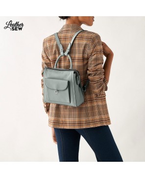 Chic Blue Mini Backpack for On-the-Go Style