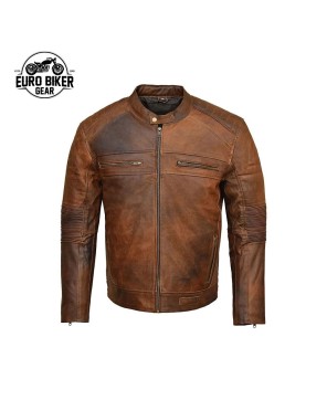 Kratos Cafe Racer Leather Jacket: Vintage Style, Modern Safety