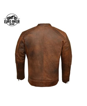 Kratos Cafe Racer Leather Jacket: Vintage Style, Modern Safety