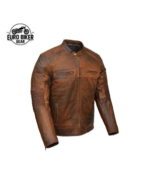 Kratos Cafe Racer Leather Jacket: Vintage Style, Modern Safety