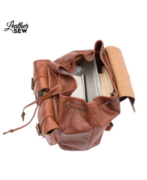 Explore in Style with Our Leather Travel Backpack