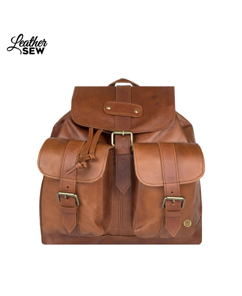 Explore in Style with Our Leather Travel Backpack