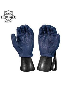 Blue and Grey Ranch Road Gloves for Motorcycle Enthusiasts