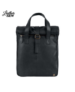 Stylish Roll Top Backpack: Timeless Elegance in Full Grain Leather