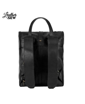 Stylish Roll Top Backpack: Timeless Elegance in Full Grain Leather