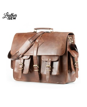 The Retro Leather Laptop Backpack - Timeless Elegance