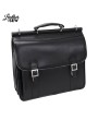 Sleek Black Leather Briefcase