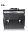 Sleek Black Leather Briefcase