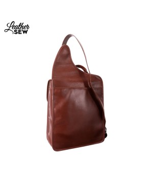 Premium Leather Sling Backpack