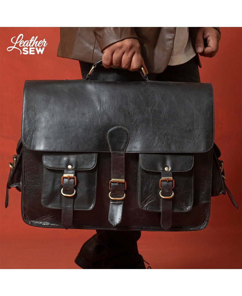 Premium Leather Laptop Bag