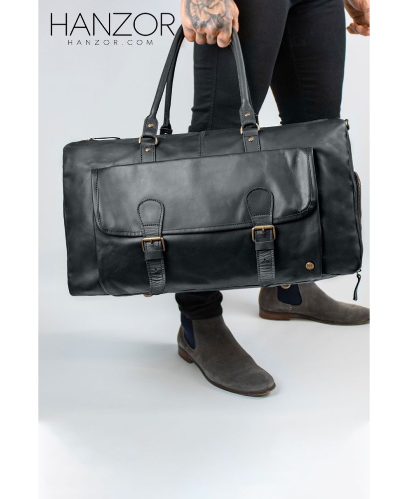 Luxury Full-Grain Leather Traveler Bag