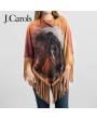 Horse Collection Poncho - Equestrian-Inspired Fashion