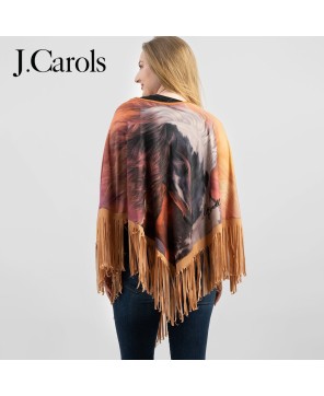 Horse Collection Poncho - Equestrian-Inspired Fashion