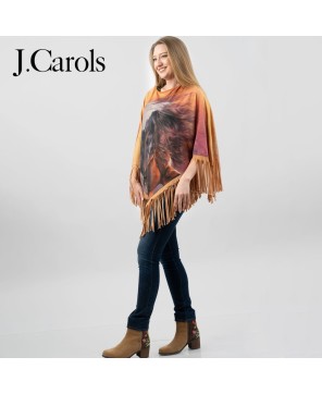 Horse Collection Poncho - Equestrian-Inspired Fashion