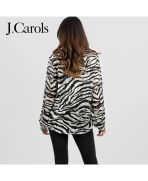 Women's Zebra Print Shirt - Stylish and Trendy Fashion