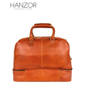 The Raleigh Tan Leather Travel Holdall