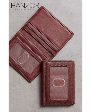 Premium Men’s Double ID Leather Card Case Wallet