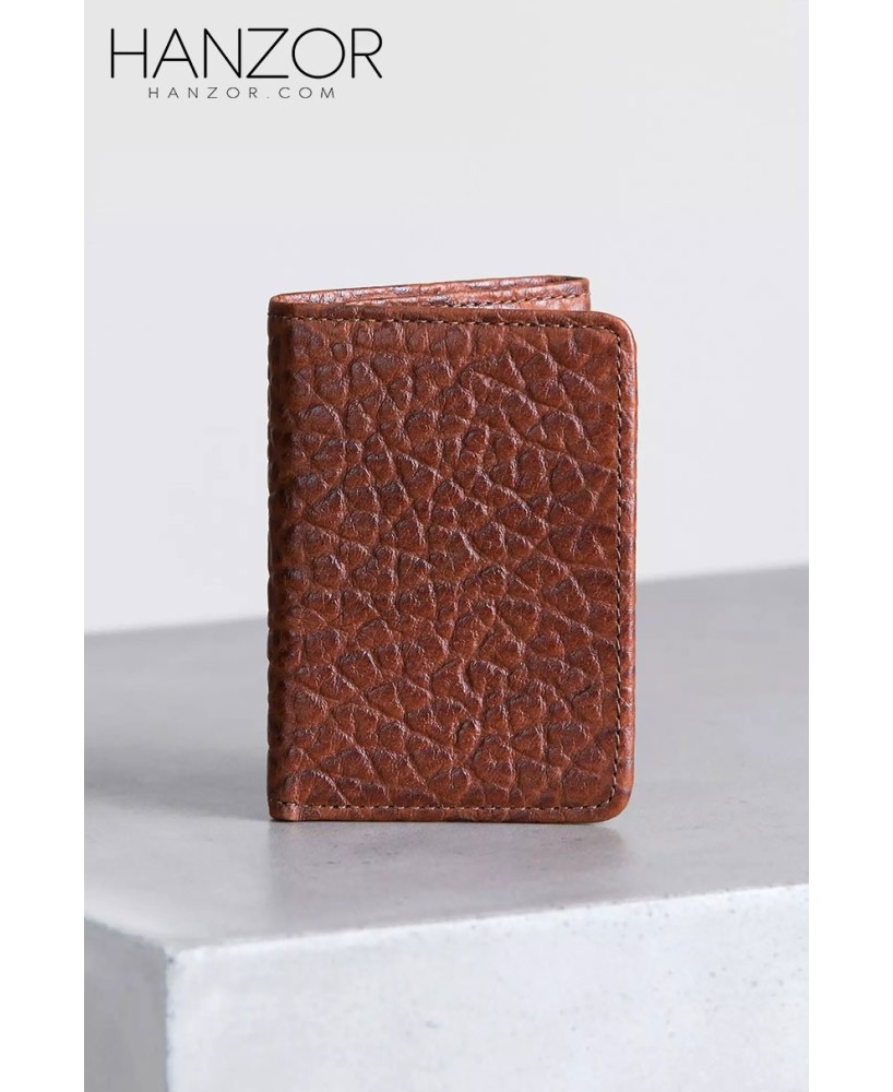 Men’s Leather Trifold Wallet - Durable Bison & Steer Hide