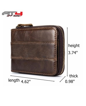 Multi-Slot Leather Zipper Wallet - Stylish and Functional